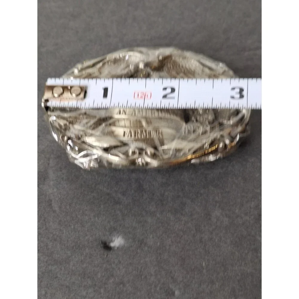 VINTAGE I'M PROUD TO BE AN AMERICAN FARMER BELT BUCKLE - Picture 3 of 4